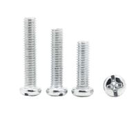 10-50 Uds M3 M4 M5 M6 M8 DIN7985 GB818 Tornillos De Máquina Cabeza Redonda Empotrada En Cruz Acero Al Carbono Galvanizado(40mm,M4 20pcs)