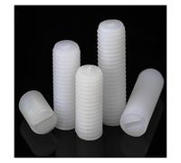 10/50 Uds. M3 M4 M5 M6 M8 longitud 5-40mm plástico de nailon blanco aislado sin cabeza tornillo sin cabeza ranurado extremo plano tornillo de fijación(30mm,10pcs M5)
