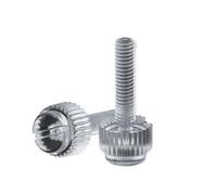 10-50 Uds M3 M4 M5 M6 M8 PC acrílico transparente una palabra tornillo de mano plástico aislado pernos moleteados y ranurados(M4x8(50pcs))