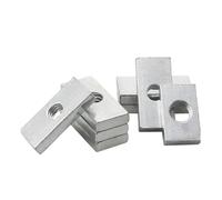 10-50 Uds M3 M4 M5 M6 M8 tuerca cuadrada tuercas rectangulares tuercas de bloque deslizante delgada accesorio de perfil de aluminio de acero al carbono Chapado en Zinc(10pcs,M5x10x7x4mm)