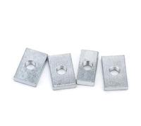 10-50 Uds M3 M4 M5 M6 M8 tuerca cuadrada tuercas rectangulares tuercas de bloque deslizante delgada accesorio de perfil de aluminio de acero al carbono Chapado en Zinc(10pcs,M8x18x14x4mm)