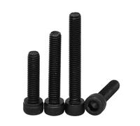 10-50 Uds M5 M6 M8 negro 12,9 grado acero rosca completa interior hexagonal cabeza hueca hexagonal tornillo(40Pcs M6x40)