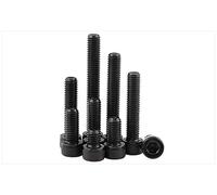 10/50 Uds pernos de cabeza hexagonal aleación acero negro Mm M6 * (8/10/12/14/15/16/18/20/22/25/30~100 tornillos máquina Din 912 inoxidable(25mm 50pcs)