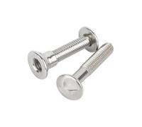 10-50 Uds tornillos antirrobo ranurados de acero inoxidable M6 para barandillas, longitud 16-105mm