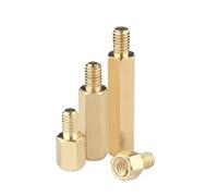 10-50 Uds tornillos espaciadores hexagonales de latón M2 .5 M3 M4 espaciador perno hexagonal hueco macho a hembra(10mm,M3 (20PCS))