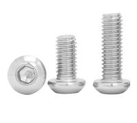 10/50 Uds UNC 2#-56 4#-40 6#-32 8 10#-24 Hilo Grueso 304 Tornillo De Cabeza Redonda Hexagonal Acero Inoxidable(1-1/2",10pcs UNC 10-24)