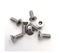 10/50 Uds UNC 2#-56 4#-40 6#-32 8#-32 10#-24 10#-32 UNF rosca 304 acero inoxidable hexagonal tornillo de cabeza avellanada plana(1/2",50pcs UNC 8-32)