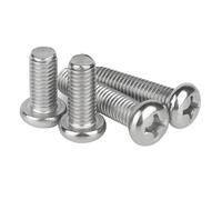 10/50 Uds UNC 2#-56 4#-40 6#-32 8#-32 10#-24 12#-24 US hilo grueso 304 tornillo de cabeza redonda cruzada de acero inoxidable(3",10pcs 10-24)