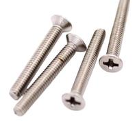 10/50 Uds UNC 2#-56 4#-40 6#-32 8#-32 10#-24 Tornillo De Cabeza Avellanada Plana Cruzada Acero Inoxidable 304 Rosca Gruesa(5/16",50pcs 2-56)