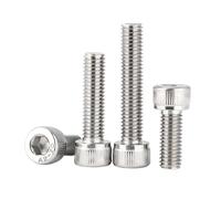 10/50 Uds UNC UNF tornillos hexagonales 0#-12# 304 pernos de rosca fina gruesa Imperial de acero inoxidable(7l16,50pcs 0-80)