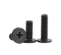 10-50 unids/bolsa negro 304 Acero inoxidable Cruz Ultra delgada cabeza plana tornillo de máquina M2 M2.5 M3 M4 M5 M6 M8(40mm,M6 10pcs)