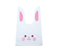10/50 unids/lote lindo conejo orejas bolsas galletas bolsas de plástico y dulces bolsas de regalo para galletas Snack hornear paquete y eventos fiesta suministros-T, 10 unidades, bolsas