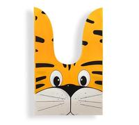 10/50 unids/lote lindo conejo orejas bolsas galletas bolsas de plástico y dulces bolsas de regalo para galletas Snack hornear paquete y eventos fiesta suministros - tigre, 50 unidades, bolsas