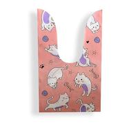10/50 unids/lote lindo conejo orejas bolsas galletas bolsas de plástico y dulces bolsas de regalo para galletas Snack hornear paquete y evento fiesta suministros - gato, 10 unidades, bolsas