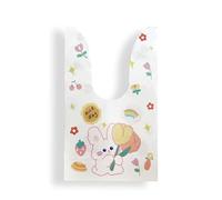 10/50 unids/lote lindo conejo orejas bolsas galletas bolsas de plástico y dulces bolsas de regalo para galletas, paquete de hornear aperitivos y suministros de fiesta de eventos-bonito día conejo, 10