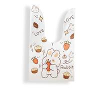 10/50 unids/lote lindo conejo orejas bolsas galletas bolsas de plástico y dulces bolsas de regalo para galletas Snack hornear paquete y eventos fiesta suministros - zanahoria conejo, 50 unidades,