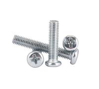 10-500 piezas M2-M8 acero al carbonio galvanizado ranura cruzada cabeza plana tornillos para máquina, M3x30mm(100 piezas)