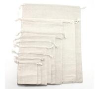10-50pcs Drawstring Bag Reusable Linen Gift Bags Drawstring ECO Produce Bags Cotton Bag For Wedding Christmas Dustproof Pouch(20x30cm-10pcs)