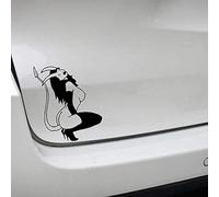 10,6 * 13,2 CM Silhouttte Naked Hot Demon Lady Calcomanía Negro/Plata Estilo Popular Etiqueta Engomada Del Coche Vinilo
