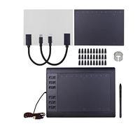 10 * 6 Inch Portable Digital Tablet Connect Mobile Phone Digital Pressure Drawing Tablet Interactive Graphic Tablet for Drawing (Color : A) (C)