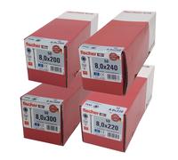 10,6 KG Fischer Tornillos para Madera Set Poder Casi Mezclado Cabeza Acero Nuevo