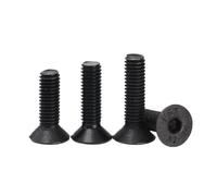 10-60 tornillos de cabeza avellanada plana con hexágono interior acero inoxidable 304 negro M2 .5 M3 M4 M5 M6 M8(16mm,M4 (60pcs))