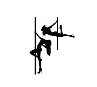 10.7 x 13.7CM Chica Pole Dance Pegatina de Vinilo con Tema de Coche para Moto, Bicicleta, Portátil, Nevera, Teléfono Móvil, Casco, Pegatinas Decorativas