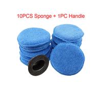 (10 A e 1 manico) 5/10 pz Spugna per cera per auto Pulizia auto Accessori per veicoli Aplicador en