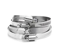 10 abrazaderas ajustables de acero inoxidable 304 for mangueras - Abrazaderas de tornillo sin fin de alta resistencia for tuberías, ideales for uso automotriz, náutico y doméstico.(65-89mm)