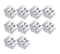 10 abrazaderas de fijación de azulejos, conectores resistentes, soportes de aluminio para instalaciones estables de ángulos de 90 grados, clip de montaje de azulejos de baño