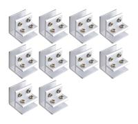 10 abrazaderas de fijación de azulejos, conectores resistentes, soportes de aluminio para instalaciones estables de ángulos de 90 grados, clip de conector de azulejos