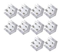 10 abrazaderas de fijación de azulejos, conectores resistentes, soportes de aluminio para instalaciones estables de ángulos de 90 grados, clip de montaje de azulejos de baño
