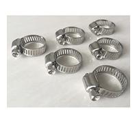 10 abrazaderas de manguera ajustables de acero inoxidable: abrazaderas de manguera de tornillo sin fin de alta resistencia for líneas de combustible, tuberías y tubos.(27-51mm)