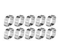 10 abrazaderas de manguera con clip en O, dos orejas de 11 a 13 mm, abrazadera de manguera galvanizada de hierro galvanizado, aros dobles chapados en zinc para conexiones de tubos