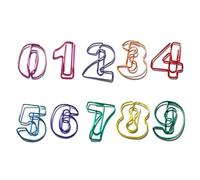 10 abrazaderas de metal enumeradas a prueba de niños, materiales de escritura educativos para enseñar matemáticas y clasificar registros, materiales de escritura creativos