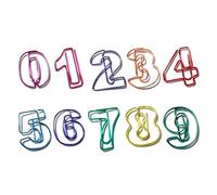 10 abrazaderas de metal enumeradas a prueba de niños, materiales de escritura educativos para enseñar matemáticas y clasificar registros, aprendizaje de números para niños