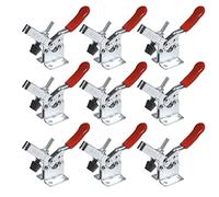 10 abrazaderas de palanca antideslizantes 201B, abrazadera de palanca de herramienta de mano de 198 libras, abrazadera de liberación rápida horizontal resistente para operación de máquina, soldadura