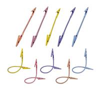 10 abrazaderas de papel de metal giratorias ajustables de doble cabeza, clip de visualización de fotos, suministros de administración escolar, abrazaderas flexibles de doble cabeza para oficina