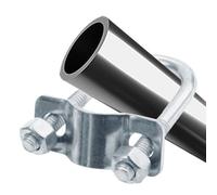 10 abrazaderas de tubo en forma de U, galvanizadas, para tubos de 1,2" x 1,2" de diámetro exterior (40 x 40 mm) con tuercas para barandillas, vallas y escapes de automóviles.