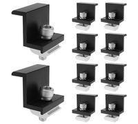 10 abrazaderas solares de extremo de 3,8 x 3,5 cm, 30 mm, ultraresistentes, para módulo solar, kit de abrazadera para balcones, fijación con tuercas, tornillo, abrazadera de extremo solar, soporte en