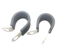 10 abrazaderas tipo P de 6-45 mm con revestimiento de goma - Abrazadera de manguera de acero inoxidable 304 for montaje de cables(30MM)