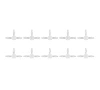 10 Accesorios De Plástico De 3 Vías Empalmadora De Tubos De Plástico Presión Y Púas Iguales Accesorio De Tubo Tee Resistente A La Temperatura Adaptador De 1/2 Púa Para Manguera (T三通11.1)