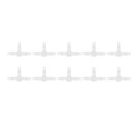 10 Accesorios De Plástico De 3 Vías Empalmadora De Tubos De Plástico Presión Y Púas Iguales Accesorio De Tubo Tee Resistente A La Temperatura Adaptador De 1/2 Púa Para Manguera (T三通6.4)