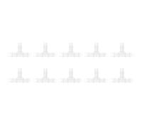 10 Accesorios De Plástico De 3 Vías Empalmadora De Tubos De Plástico Presión Y Púas Iguales Accesorio De Tubo Tee Resistente A La Temperatura Adaptador De 1/2 Púa Para Manguera (T三通12.7)