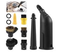 10 Accesorios Para Limpiadora A Vapor Karcher Sc1,Sc2,Sc3,Sc4,Sc5,Incluye Boquilla Curva Extendida,Cepillo Redondo,Boquilla Para Ranuras,Junta,Boquilla Extendida Y Boquilla Curva