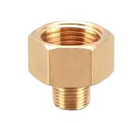 10 Adaptadores De Acoplamiento Rápido Latón Con Conexión Cobre For Manómetro (macho A Hembra)(M01-F03,200 PCS)