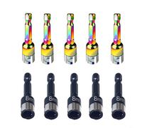 10 adaptadores de enchufe hexagonal de 8 mm diseñados para aplicaciones no magnéticas y uso mecánico de liberación rápida (C)
