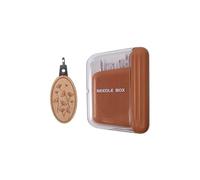 10 agujas de coser con estuche e enhebrador de acero inoxidable para bordado de ojos grandes para coser a mano aguja de ojo grande