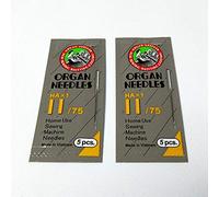 10 agujas planas Organ HAx1 HA1 15X1 130/705H para máquina de coser en casa (11/75)