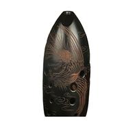 10 Agujeros Doble Cámara Xun Negro Cerámica Doble Ocarina Flauta Instrumentos Musicales Profesionales (Color : F Tone)